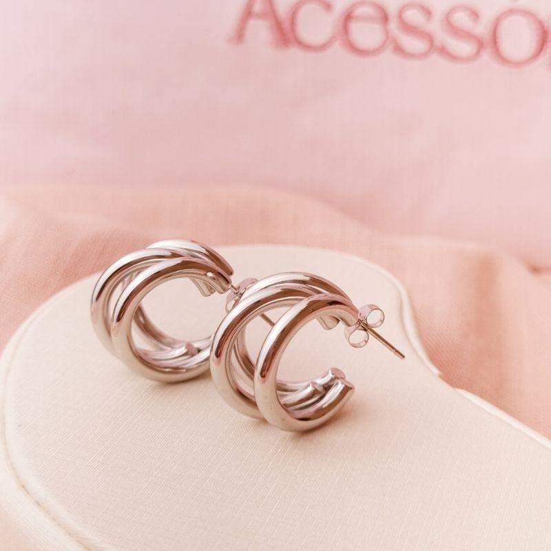 Argola Inox Três Fios