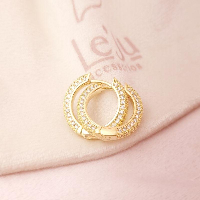 Argola Lux Cravejada