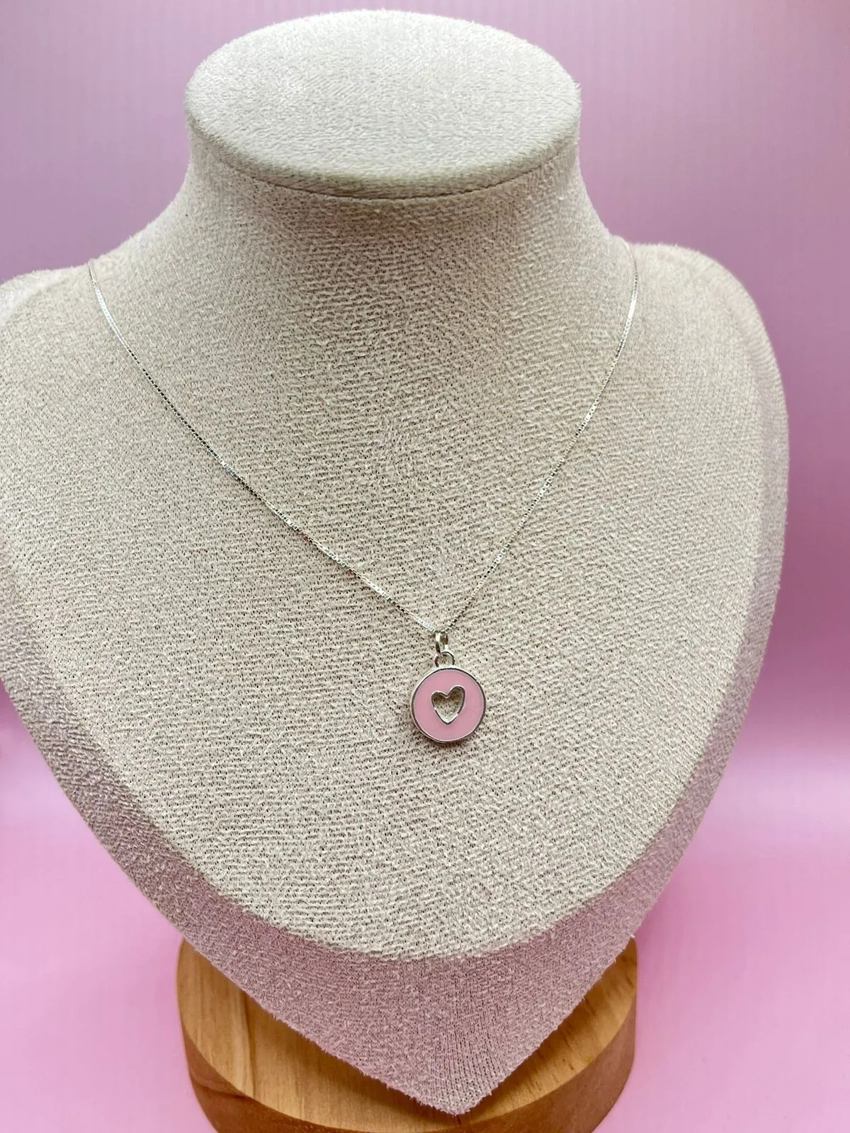 Choker Prata Coração Colorido