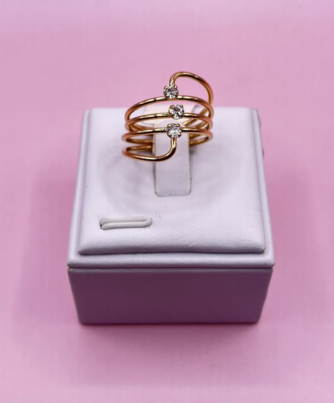 Anel Três Traços Zircônia