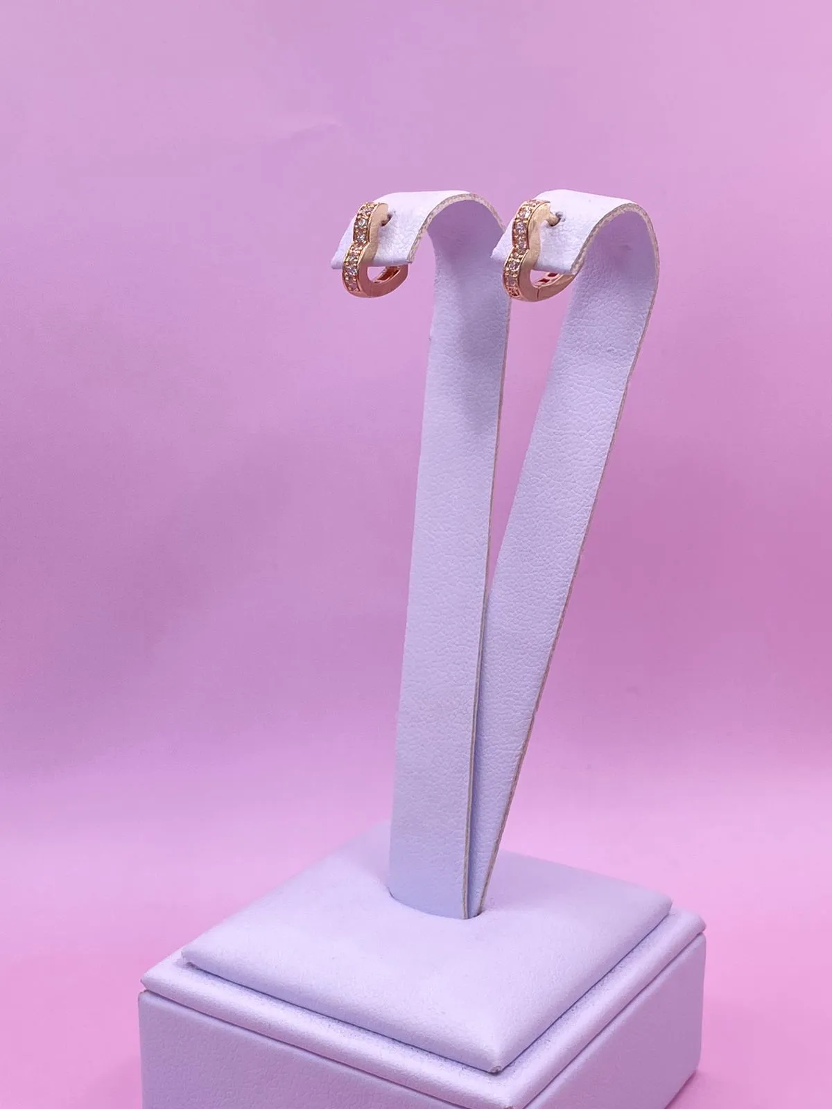 Brinco Argola Cravejado Coração P