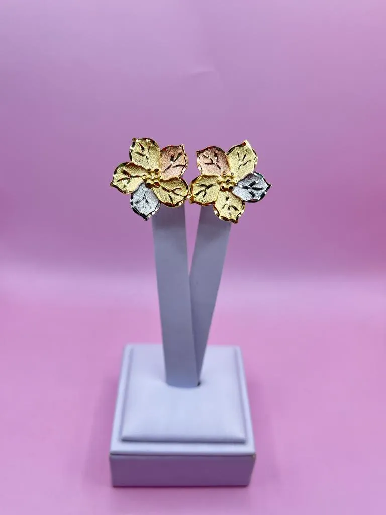 Brinco Flor Diamantado