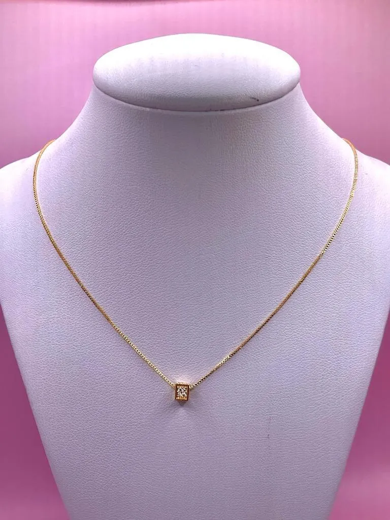 Choker Quadradinho Micro Zircônia