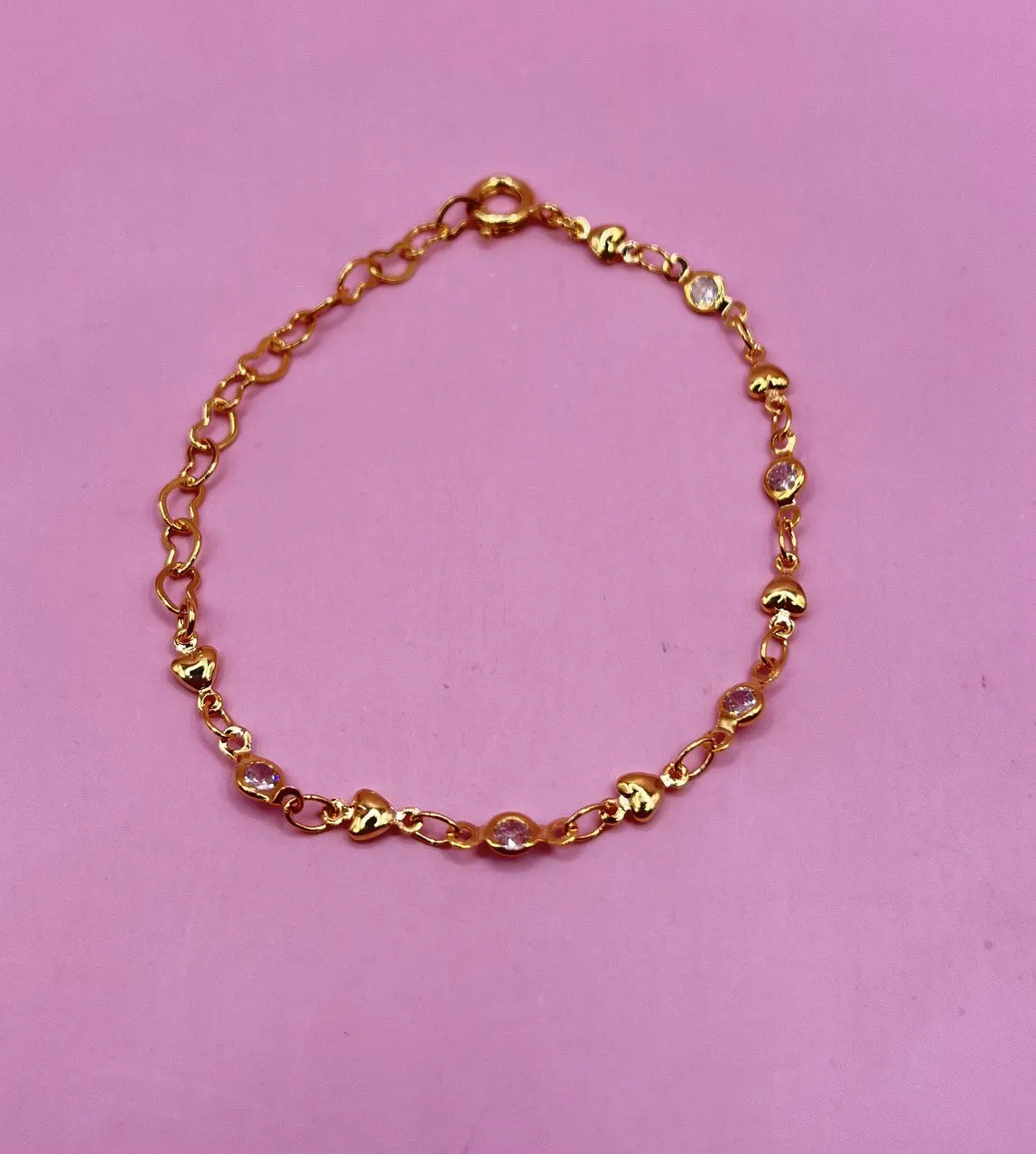 Pulseira Pedras Cristais Infantil