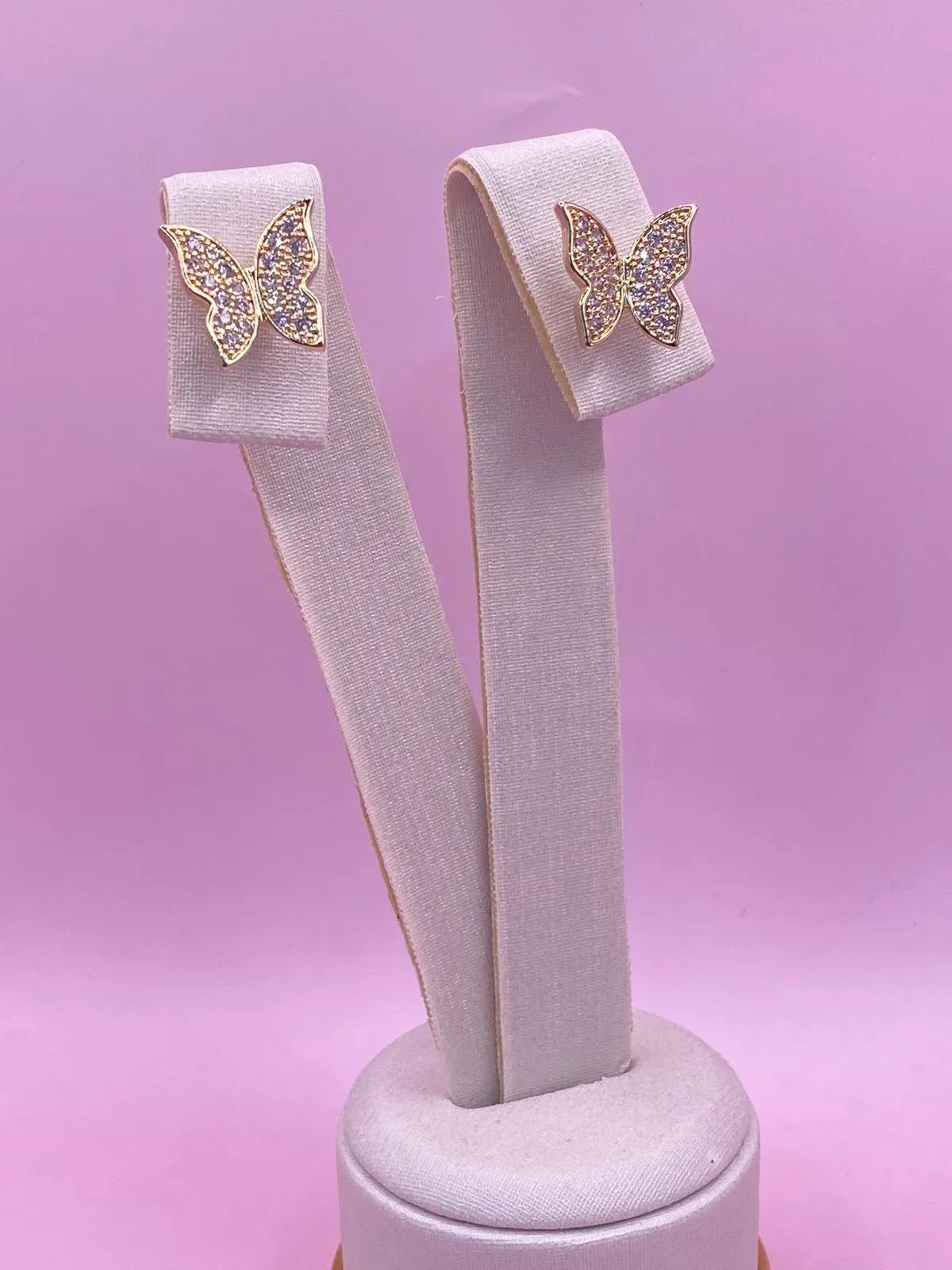 Brinco Borboleta Cravejada Zircônia