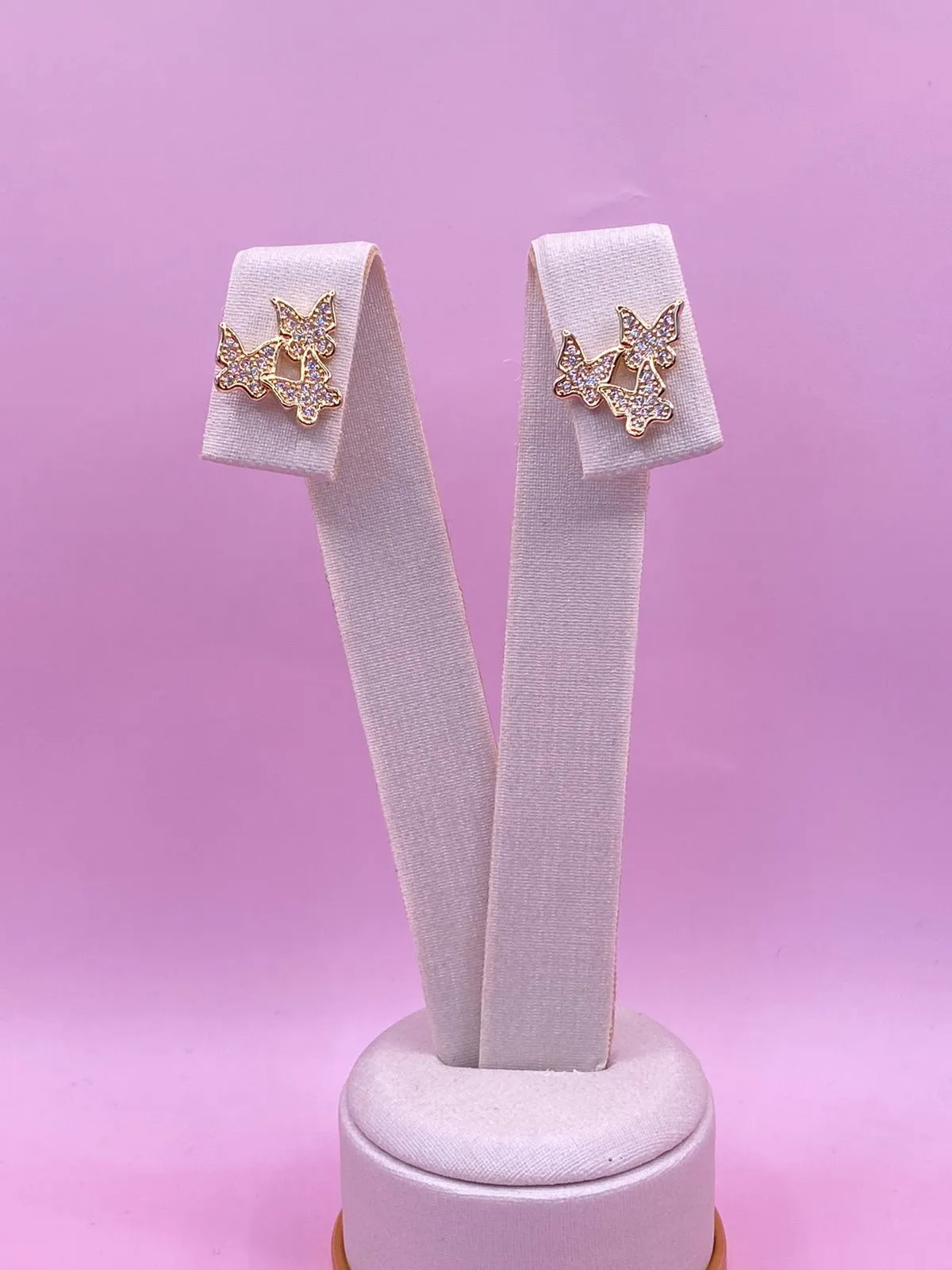 Brinco Borboletas Cravejadas