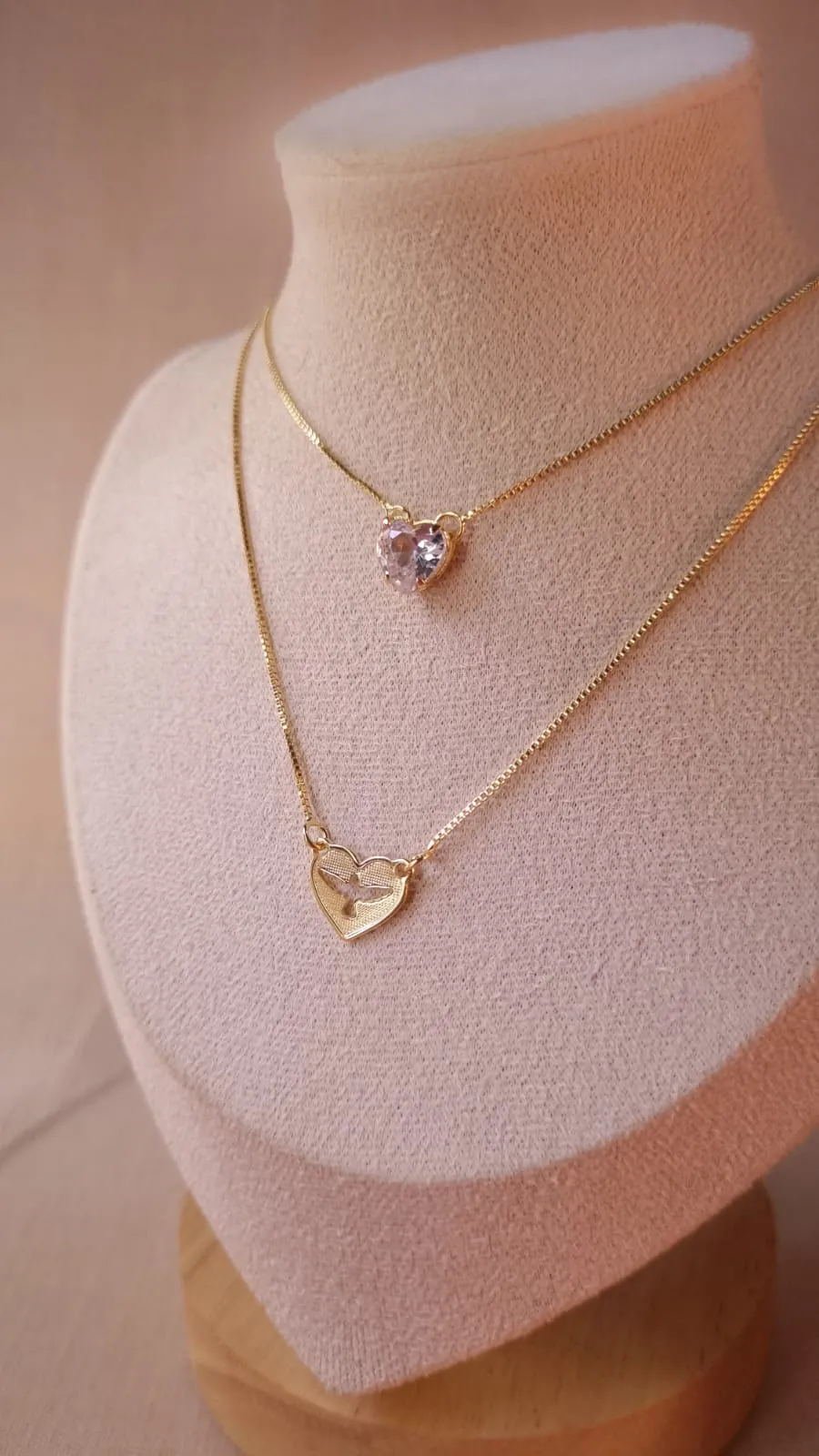 Escapulário Pomba com Zircônia