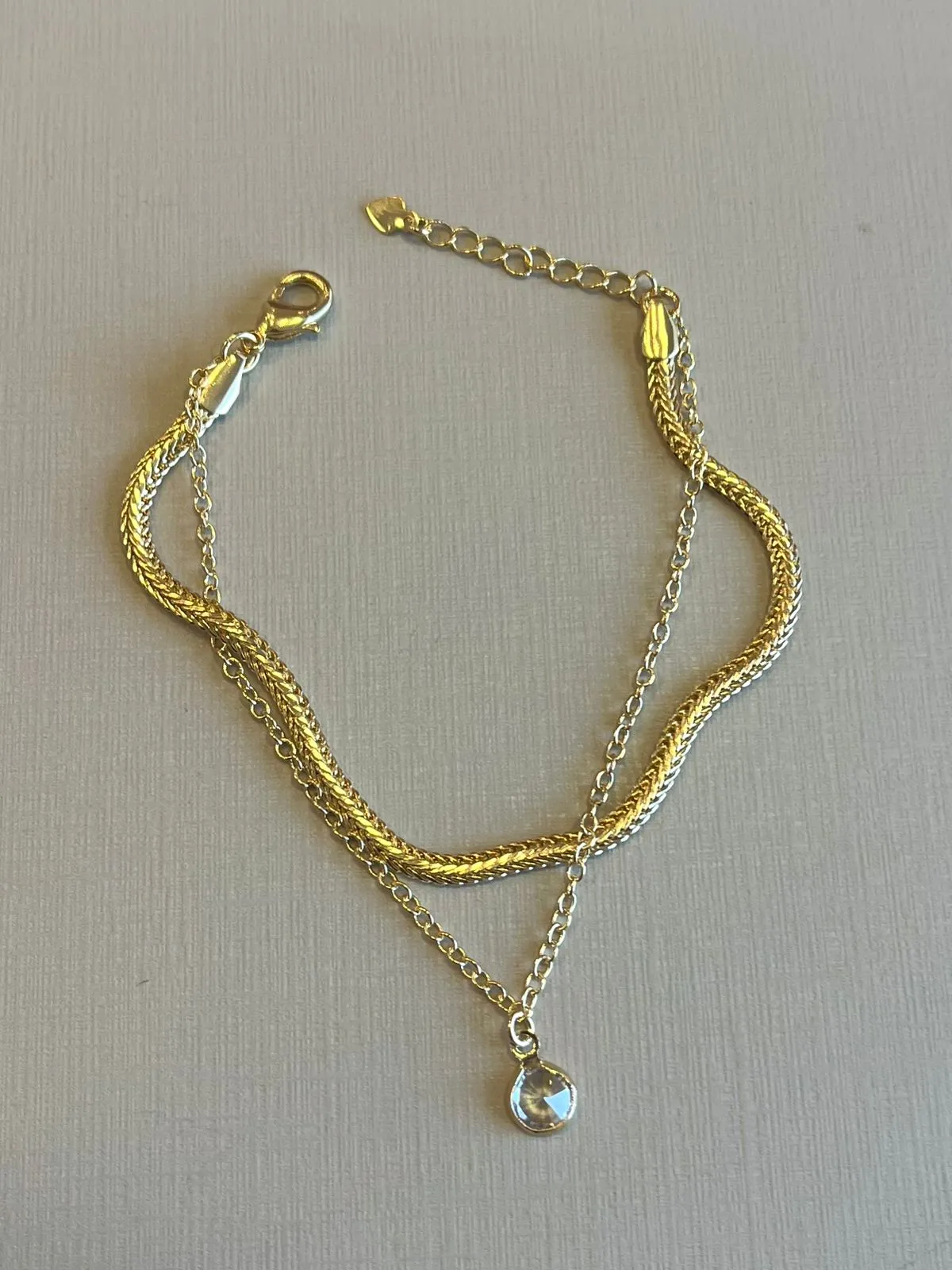 Pulseira Dupla Com Zircôna