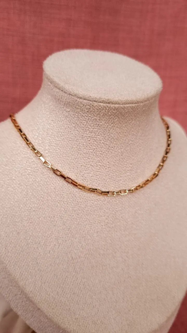 Choker Corrente Tijolinho