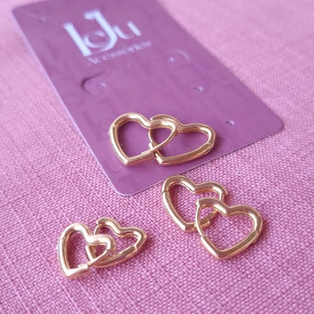 Brinco Trio Coração