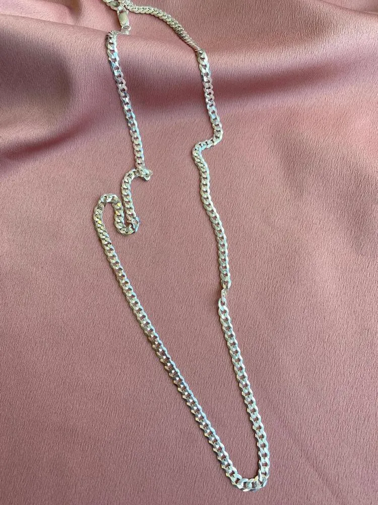 Cordão Prata Masculinho Elo Grumet