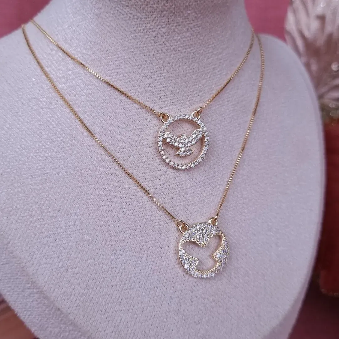 Escapulário Cravejado Espírito Santo