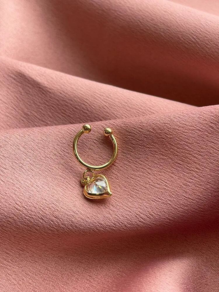 Piercing Fake Cristal Coração
