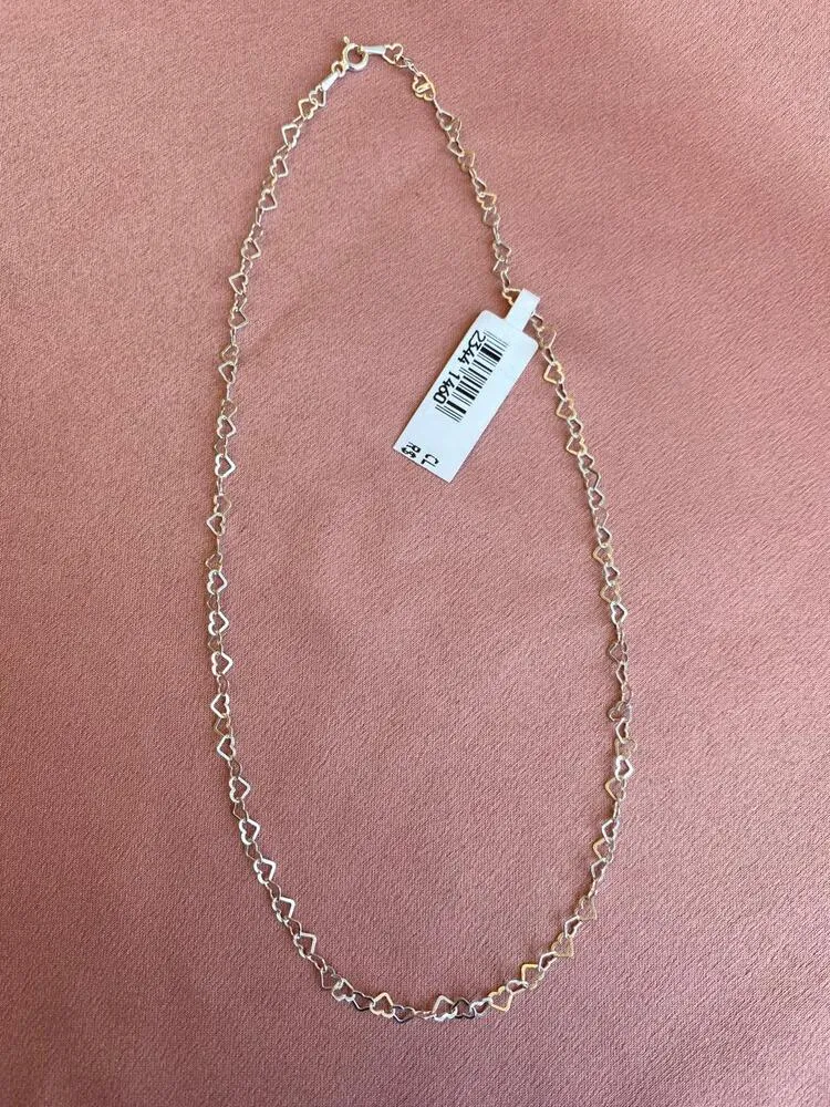 Colar Prata Corações