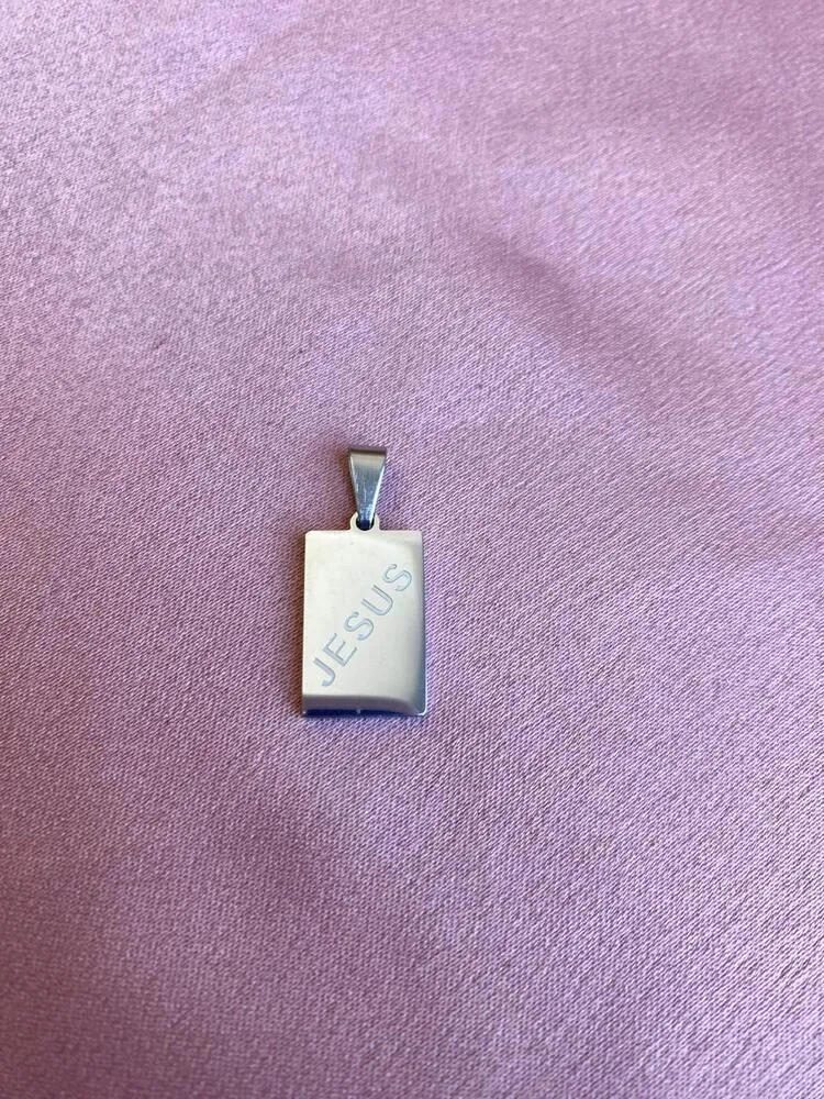 Pingente Inox Placa Jesus