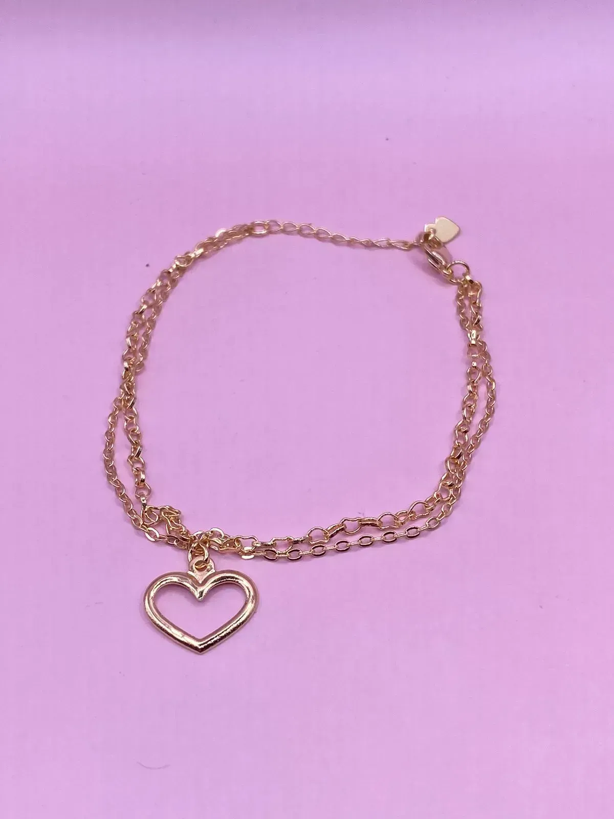 Pulseira Dupla Coração