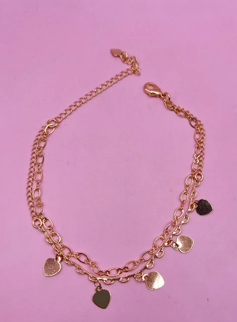 Pulseira Dupla Coraçãozinho