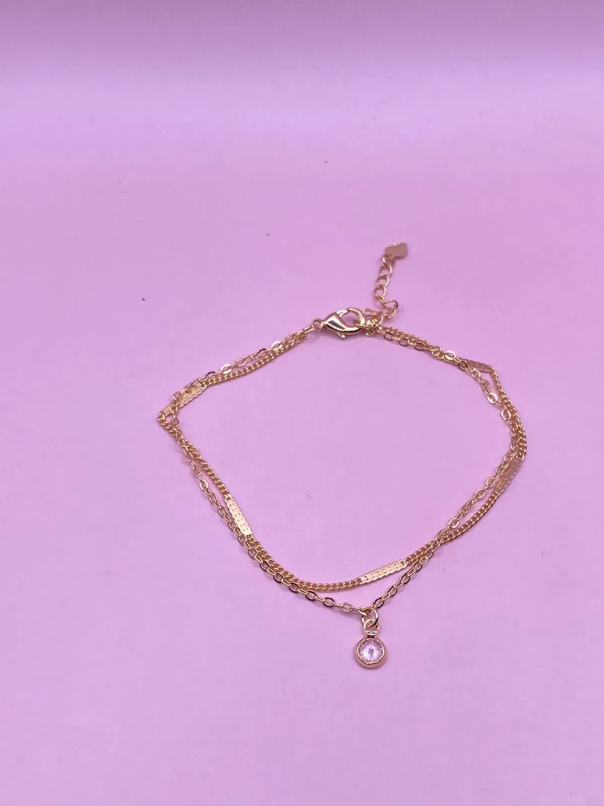 Pulseira Dupla Ponto de Luz Zircônia