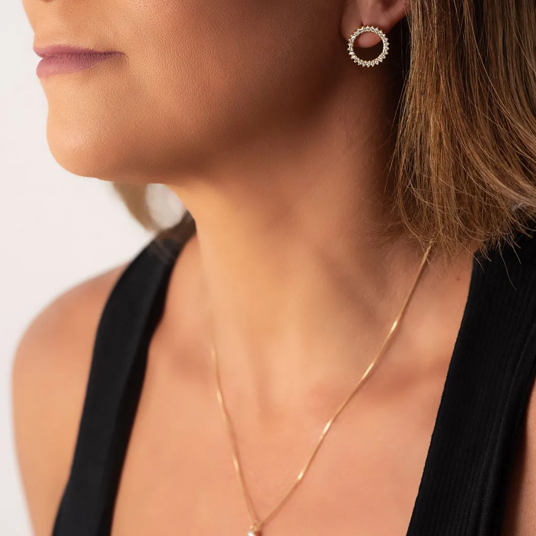 Brinco Círculo Zircônia