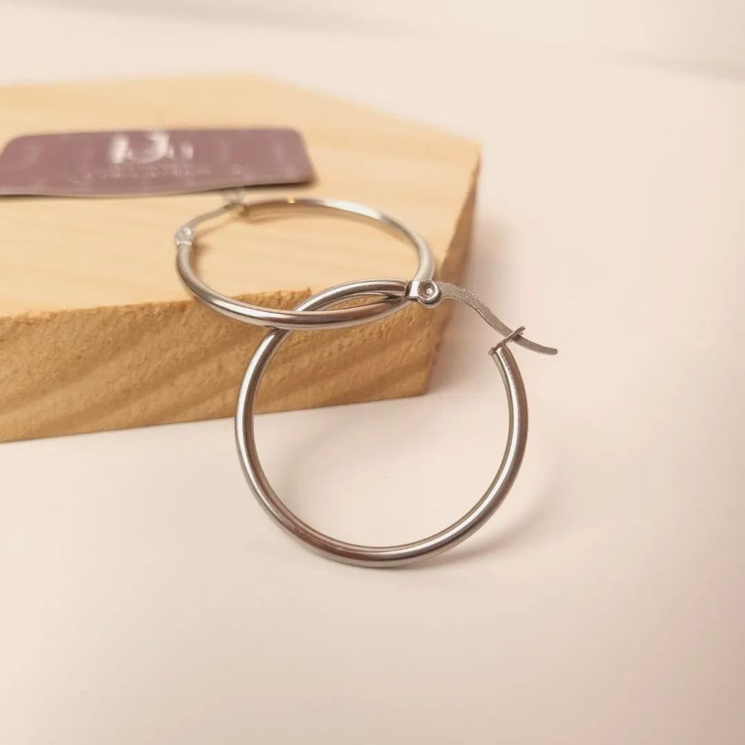 Brinco Inox Argola Média