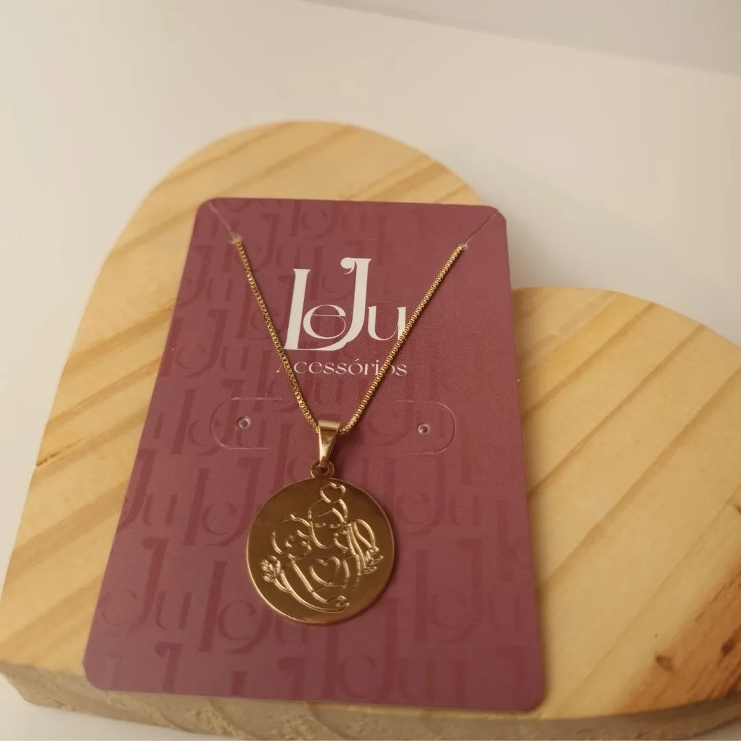 Colar Pingente Mãe e Filhos