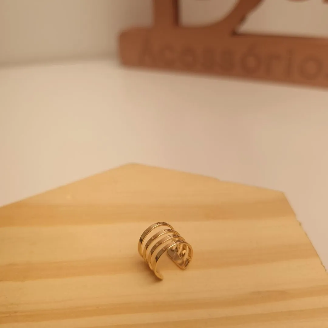 Piercing Liso Três Fileiras