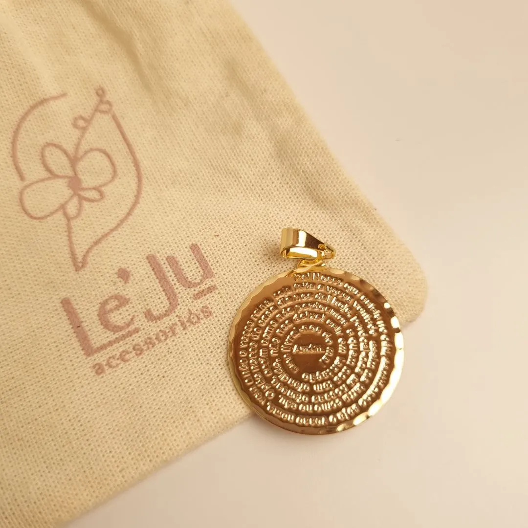 Pingente Medalha Pai Nossa