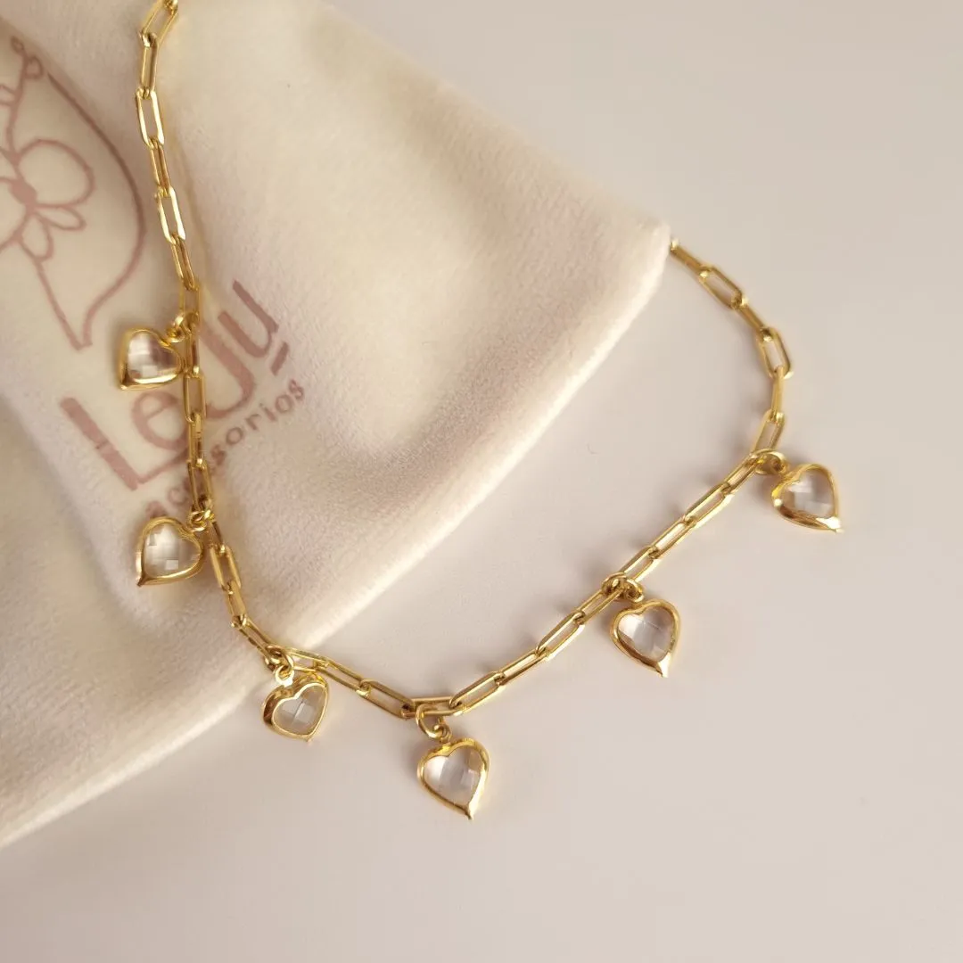 Choker Cartie Coração Cristal