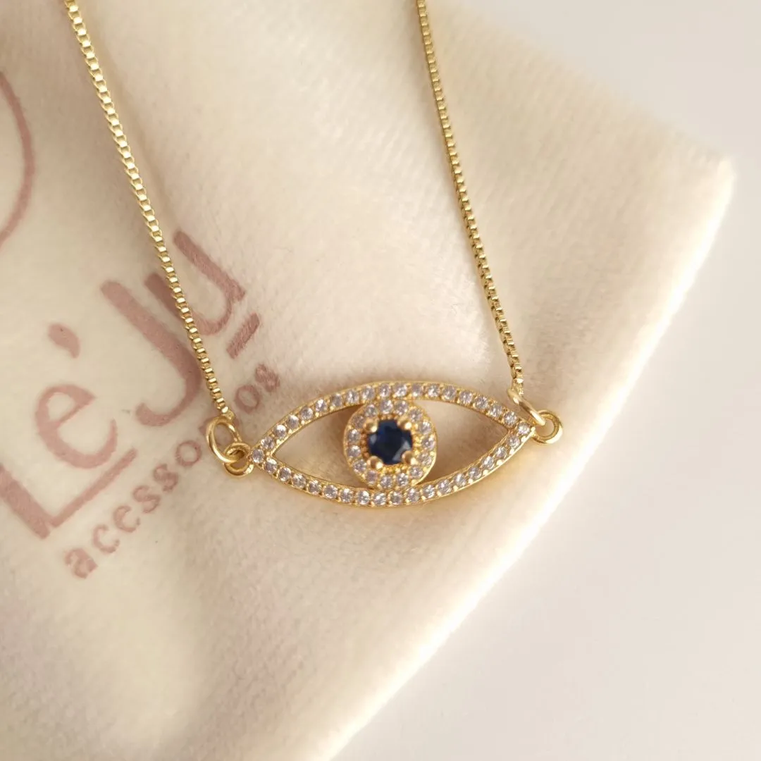 Colar Olho Grego Cravejado