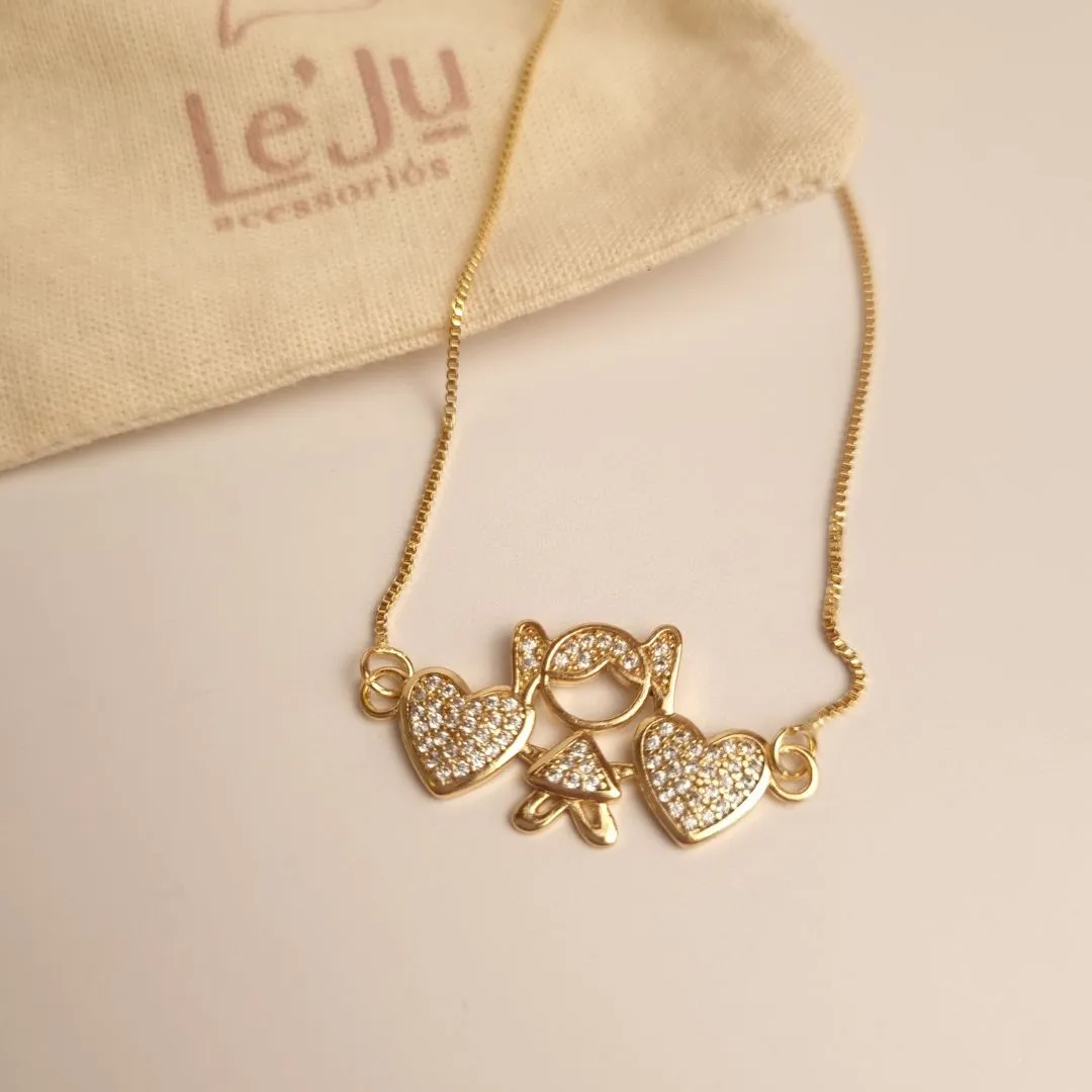 Colar Menino Corações