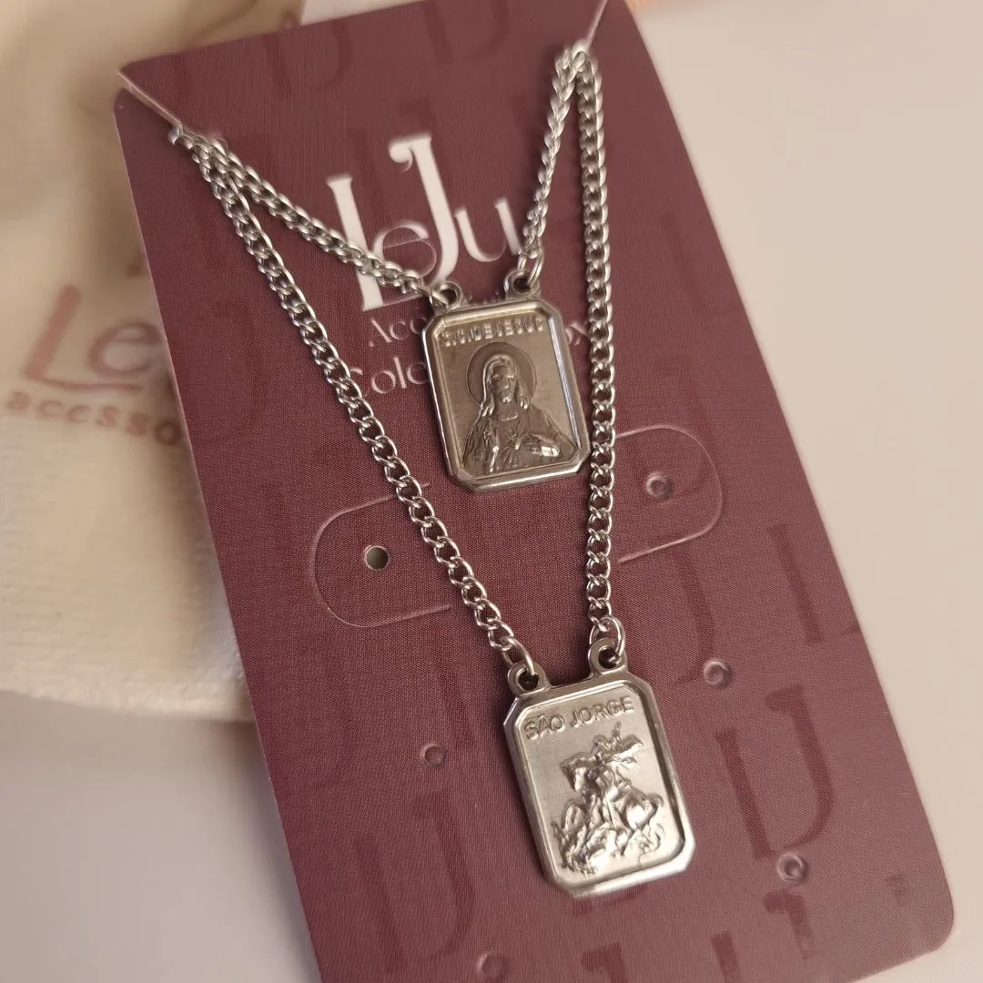 Escapulário Inox São Jorge