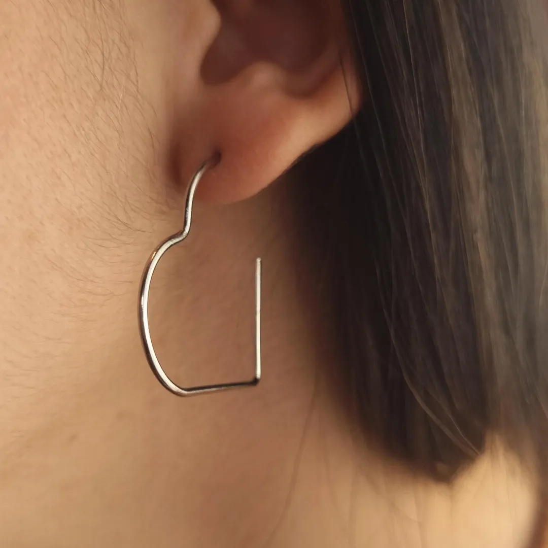 Argola Inox Coração