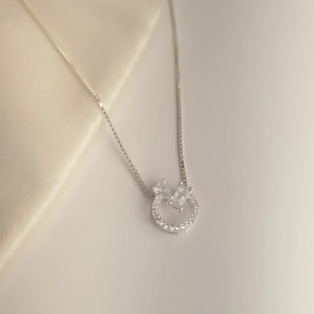 Colar Prata em Zirconias