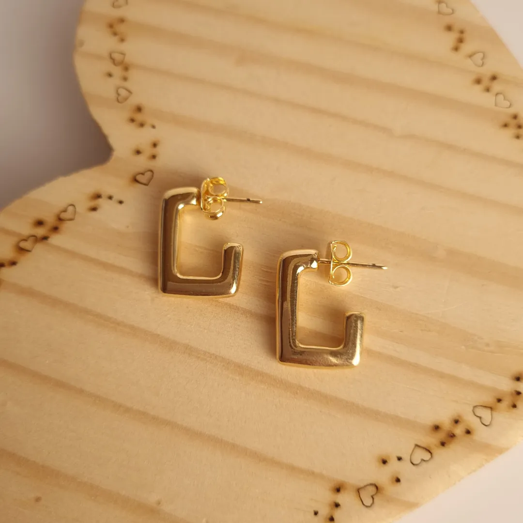 Brinco Argola Retangular