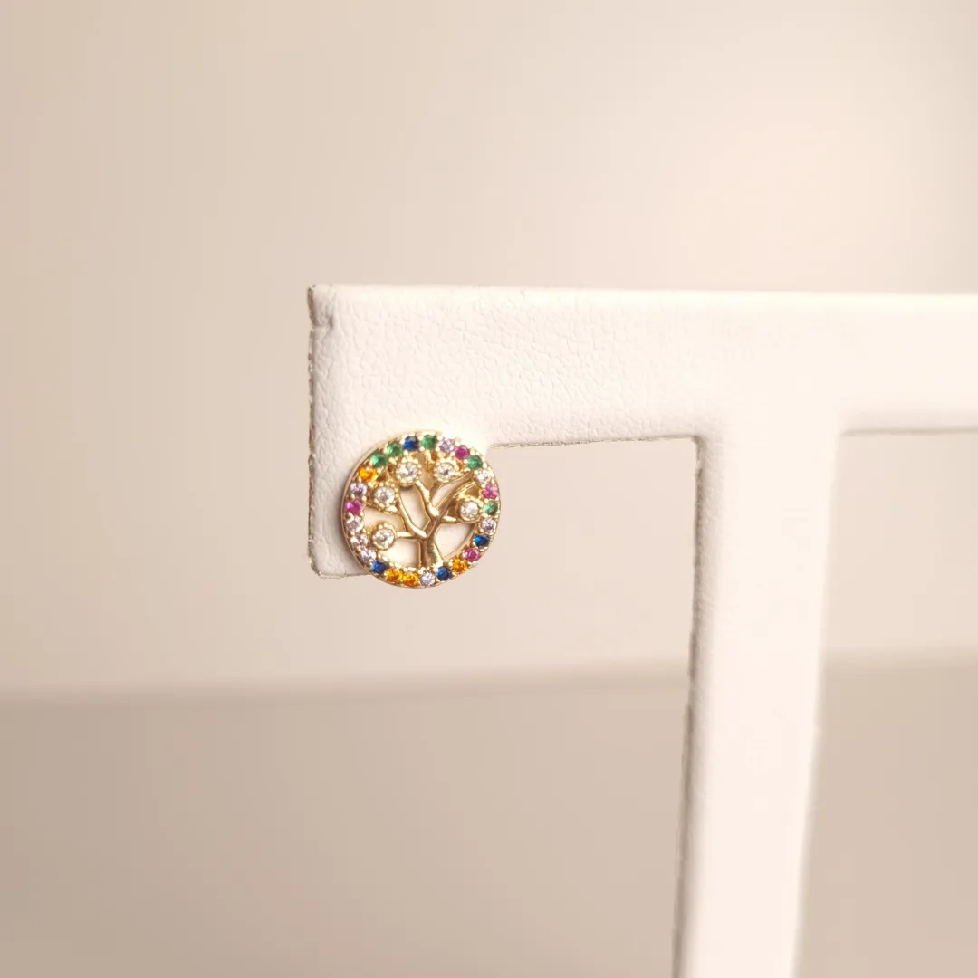 Brinco Árvore d Vida Colorida