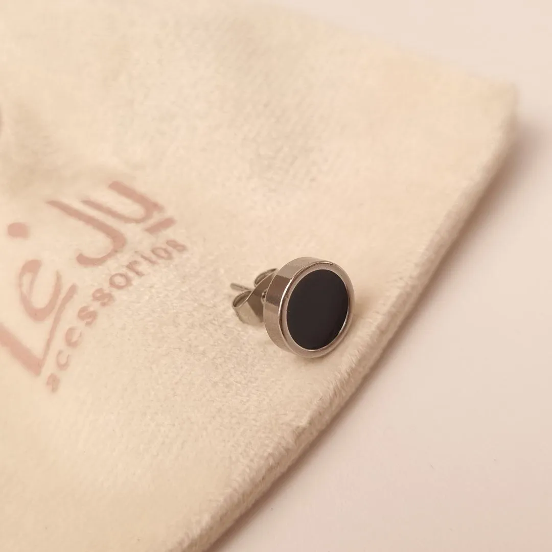 Brinco Inox Masculino Preto