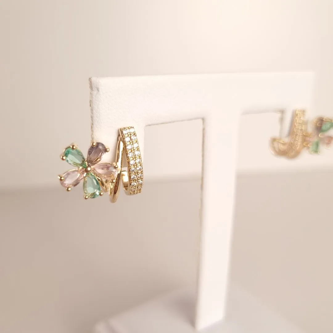 Brinco Pedras com Zircônias