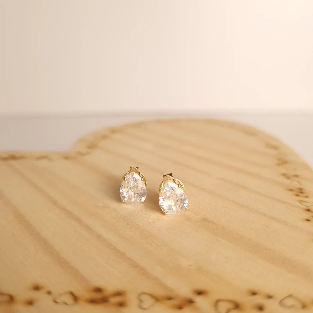 Brinco ponto de luz em zircônia 10 mm