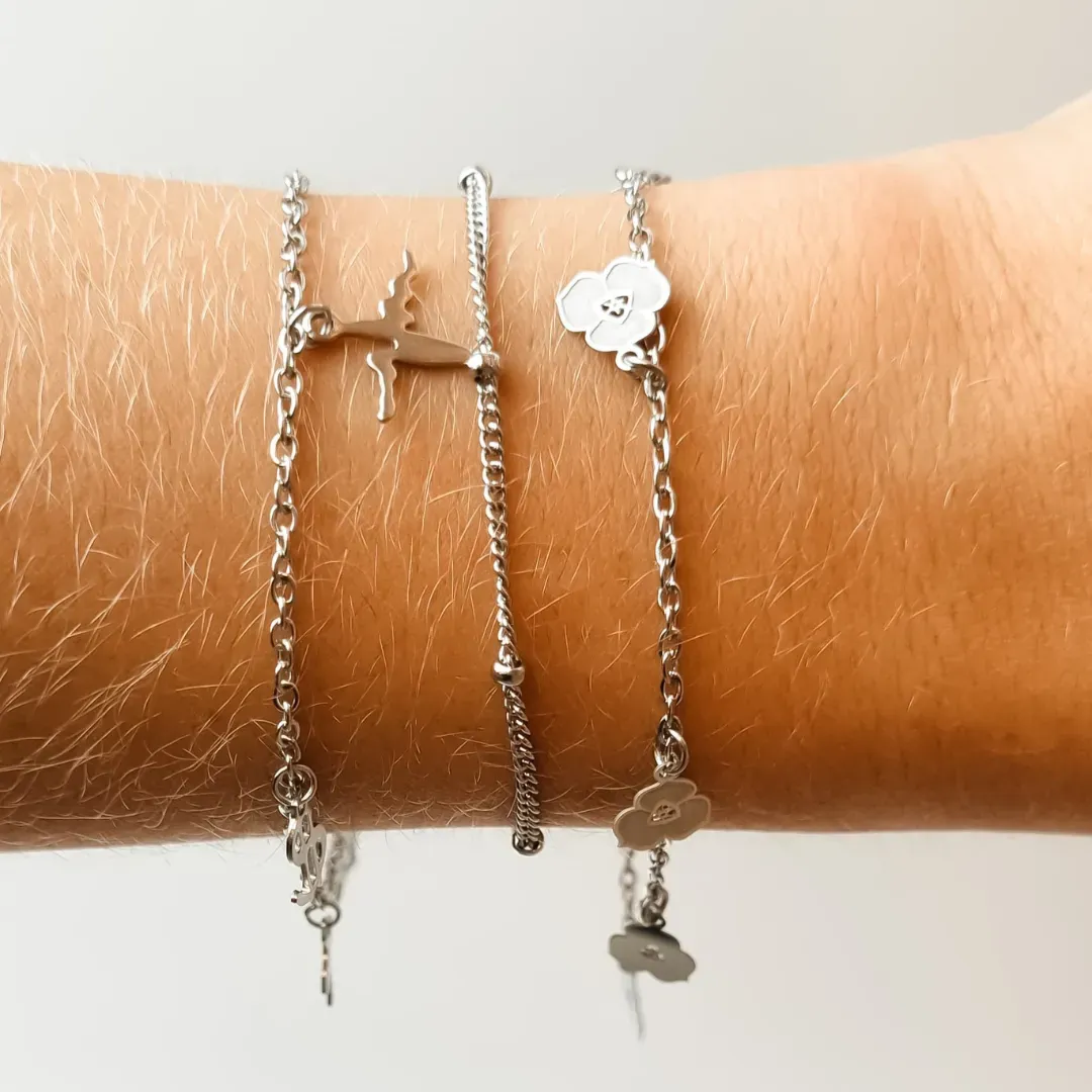 Pulseira Inox Flor