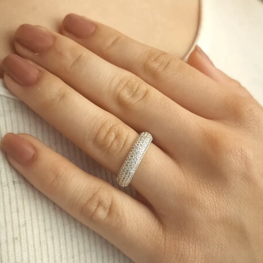 Anel Prata Bananinha