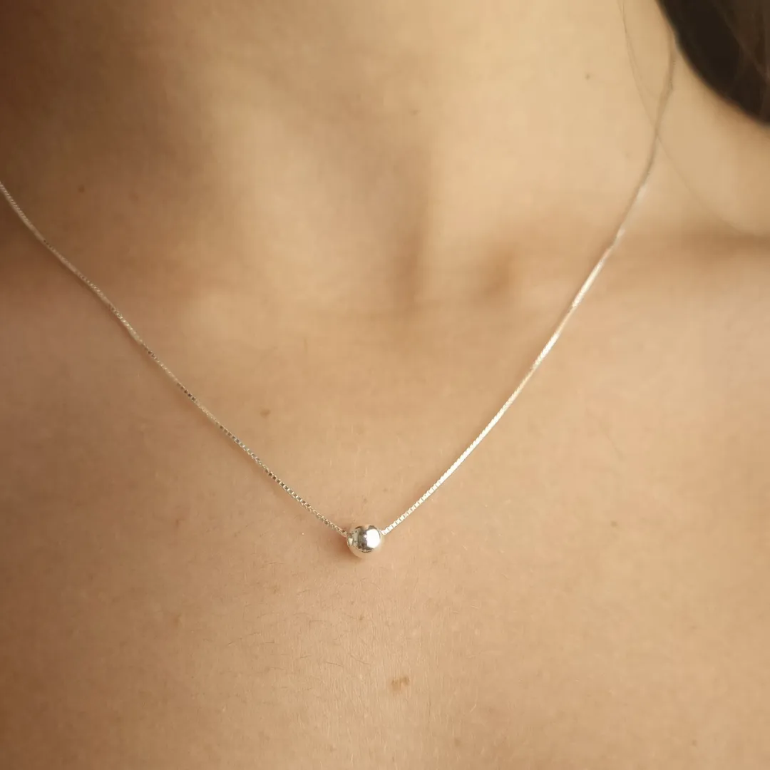Colar Prata Bolinha