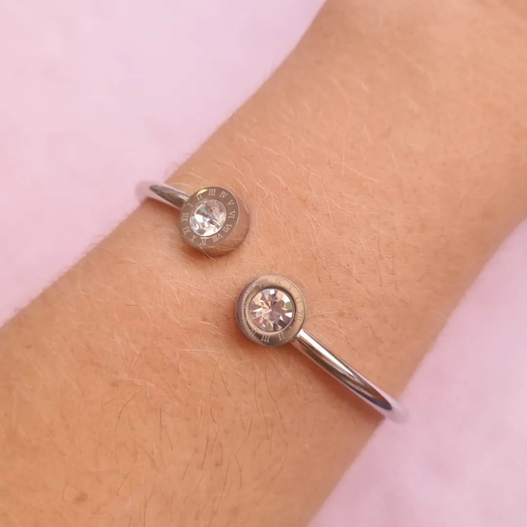 Bracelete Steel Zircônia