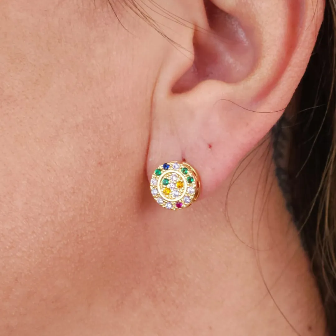 Brinco Jóia Colorida