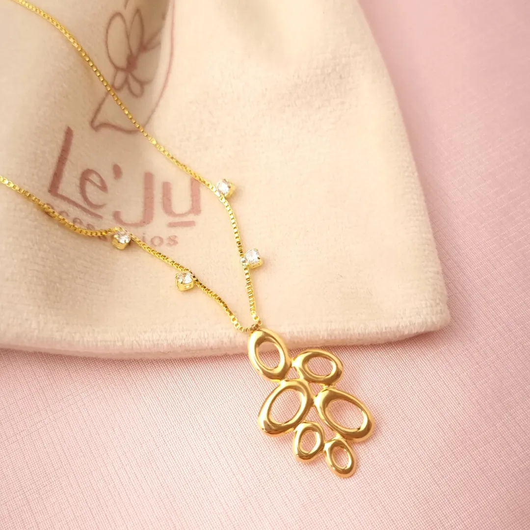 Colar Colmeia Zircônia