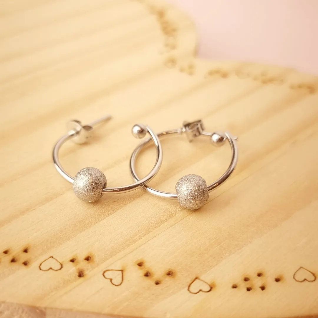 Brinco Steel Argola Bolinha