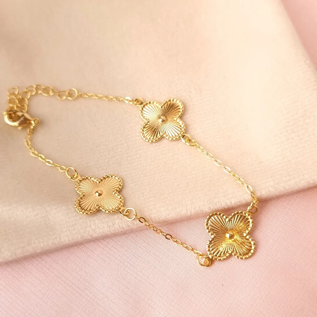 Pulseira Van Cleef Chapinha 3x1