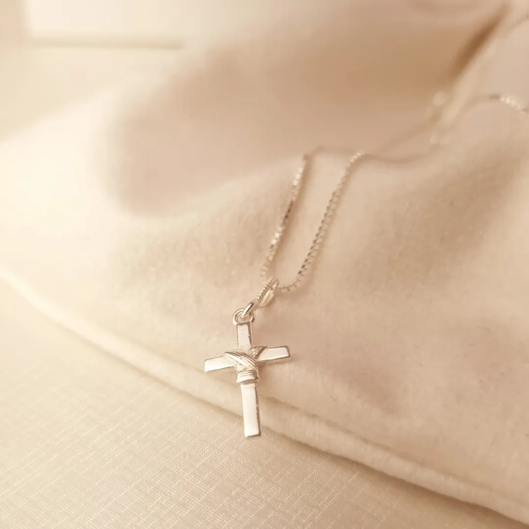 Cordão Prata Masculno Cruz P