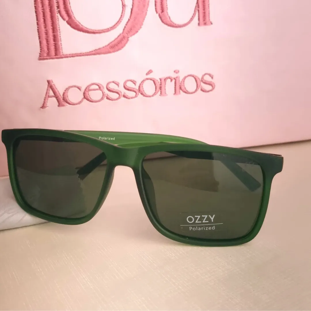 Óculos Quadrado Verde Polarizado