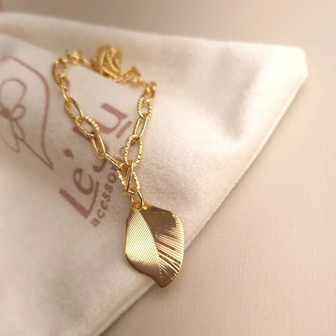 Pulseira Elos com Folha