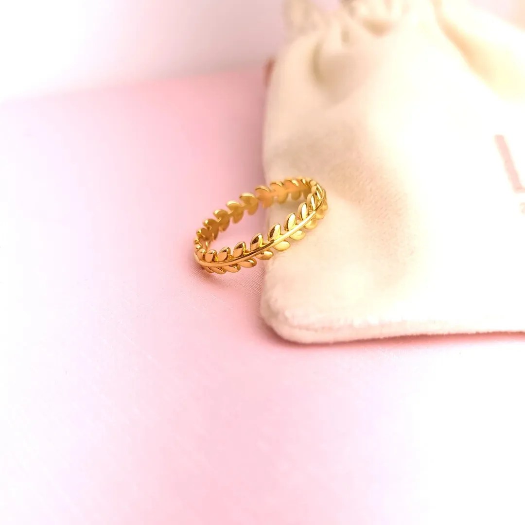 Anel coroa de louros